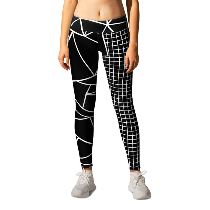 White and Black Grid legging  Popular leggings, Outfits with leggings,  Tights