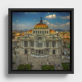 Mexico Photography - Beautiful Palace In Down Town Mexico City Framed Canvas