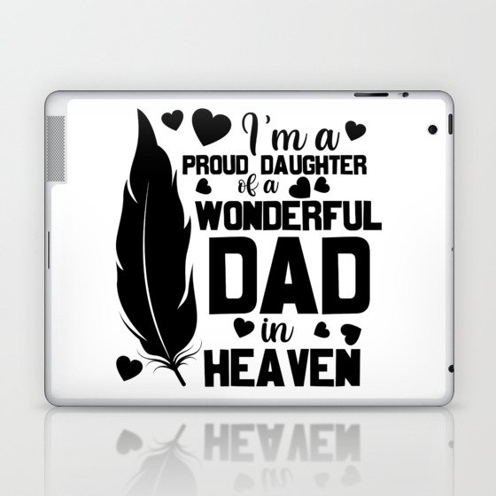 Daughter Of A Dad In Heaven Laptop & iPad Skin