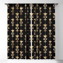 Beautiful Black and Gold Design Patterns Blackout Curtain