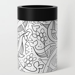Humpback Whales Black And White Pattern Can Cooler