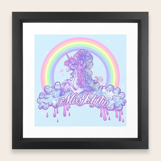 Kawaii Rainbow Unicorn Framed Art Print By Missjediflip Society6 Rainbow unicorn (not mlp related) by seyumei on deviantart. society6