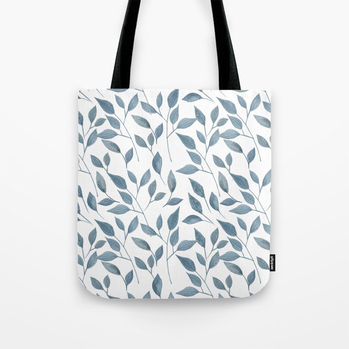 Watercolor leaves pattern Tote Bag
