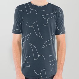 leo blue  All Over Graphic Tee
