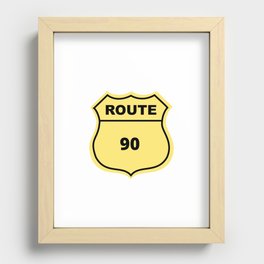 US Route 90 Recessed Framed Print