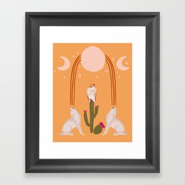 howl at the moon Framed Art Print