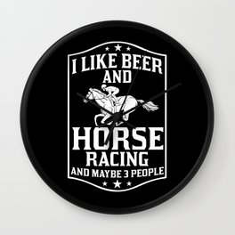 Horse Racing Race Track Number Derby Wall Clock