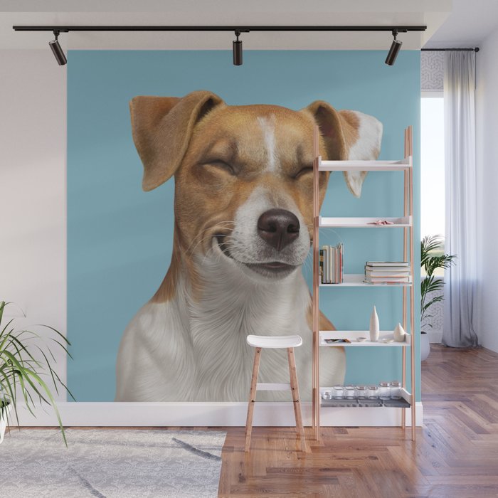 Smiling Dog (Jack Russell) Wall Mural