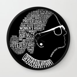 Feminism Quotes Feminist Gifts Womens Rights  Wall Clock