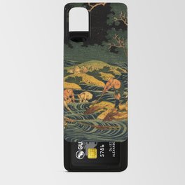 Hokusai, fishing by torchlight in Kai province Android Card Case