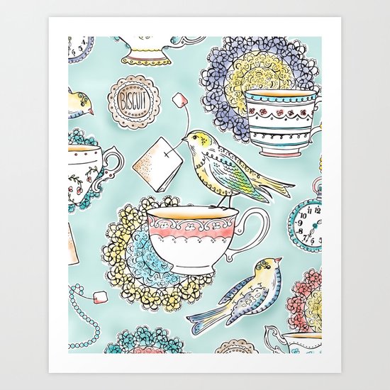 Tea Time Art Print