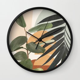 Sunset Flora 03 Wall Clock