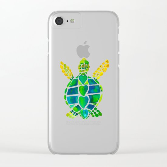 Turtle Love Clear iPhone Case