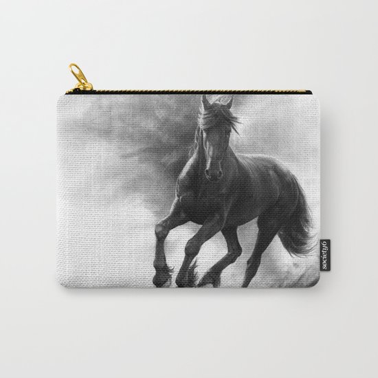 Horse in Storm - GRAPHITE DRAWING Carry-All Pouch