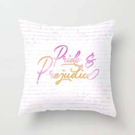 Pride & Prejudice Quotes Throw Pillow