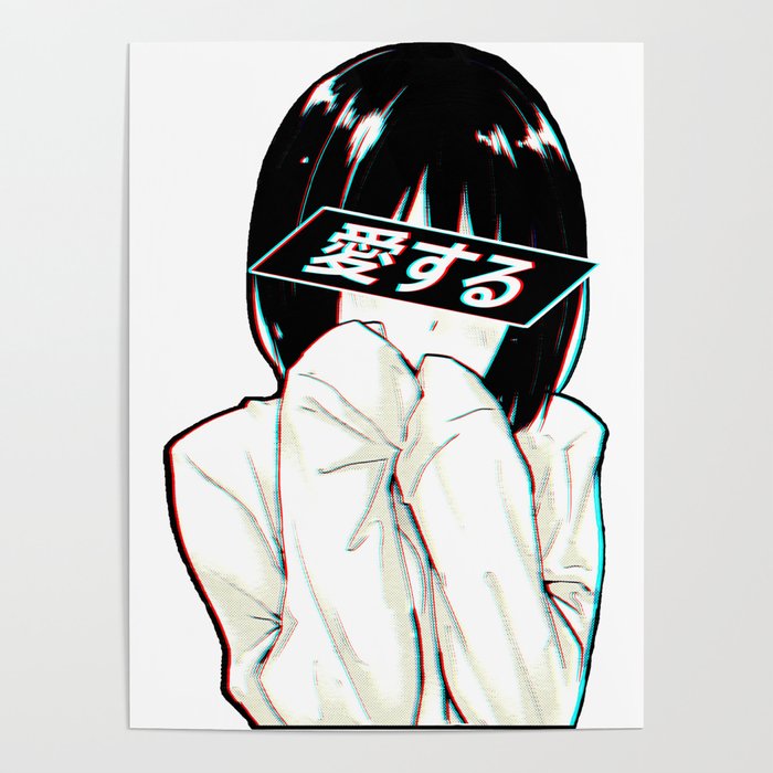 MANGA - Sad Japanese Anime Aesthetic Poster for Sale by PoserBoy