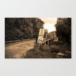 Route 66 - Devil's Elbow Bridge 2006 Sepia Canvas Print