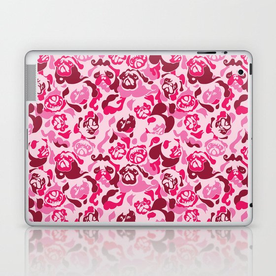 Pug Camouflage Pink Laptop & iPad Skin
