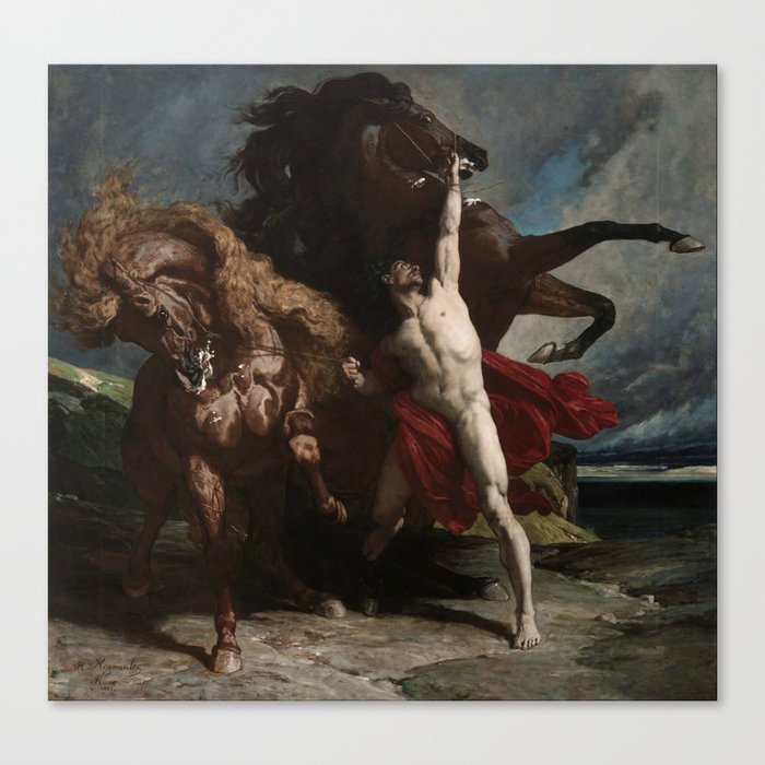 Automedon with the Horses of Achilles – Henri Regnault  Canvas Print