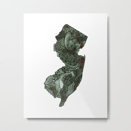 New Jersey Metal Print | Unitedstates, Statepride, Drawing, Watercolor, Ink Pen, Doodle, Us, Green, State, Newjersey 
