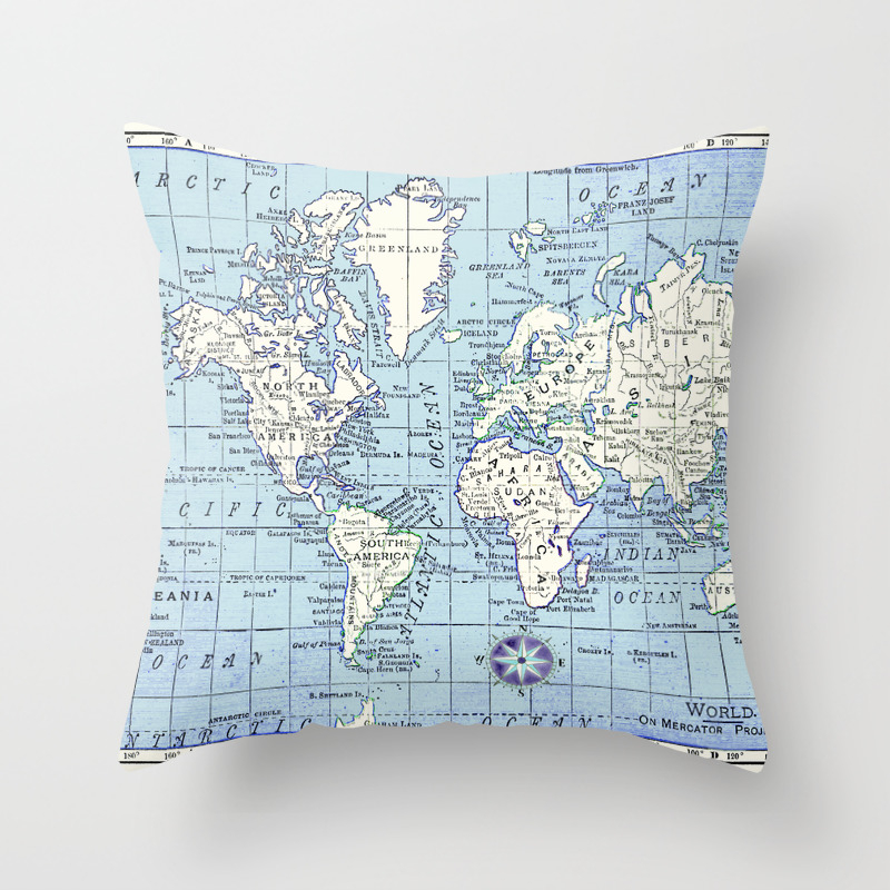 A Really Nice Map Throw Pillow By Catherineholcombe Society6