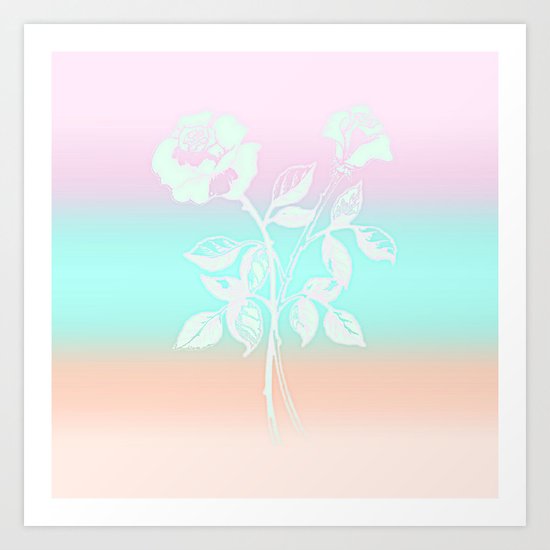 Pastel Roses Art Print