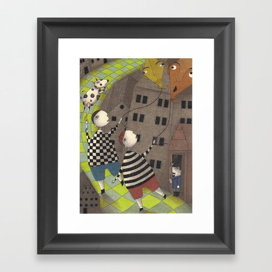Night flight (3) Framed Art Print