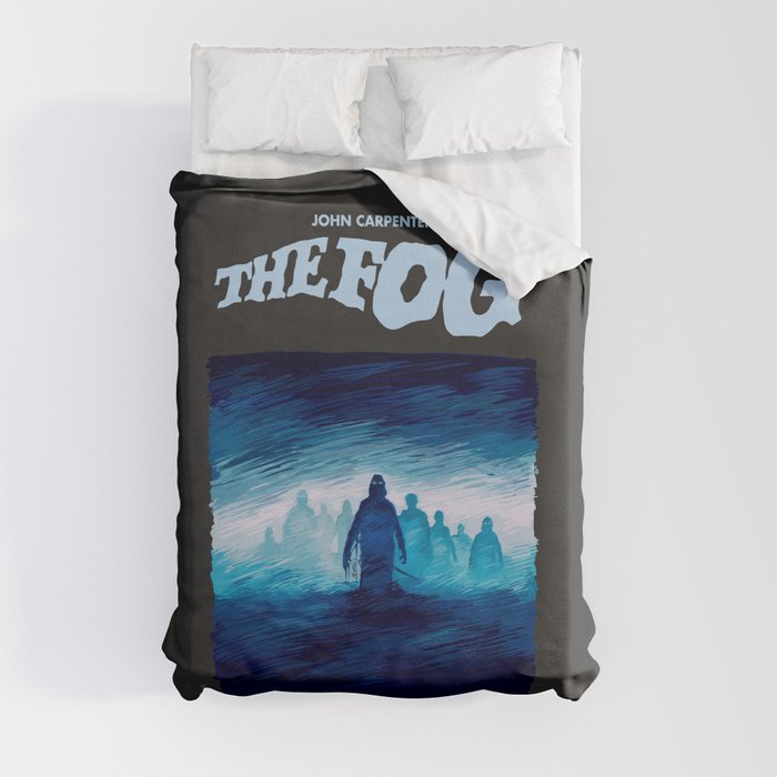 The Fog Illustration with Title Duvet Cover
