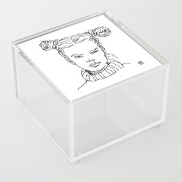 Young woman with pigtails Acrylic Box