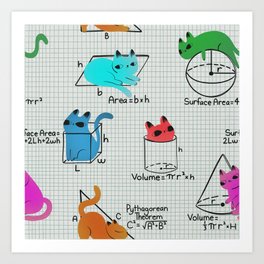 Cat Math Art Print