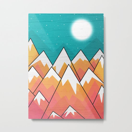 Mountain Peaks Metal Print