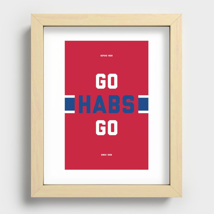 Go Habs Go Recessed Framed Print