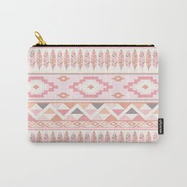 Pink Boho Tribal Aztec Carry-All Pouch