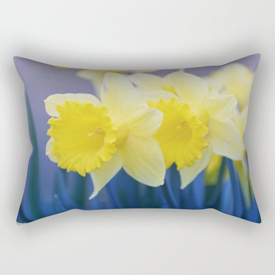 Yellow Narcissus #3 Rectangular Pillow