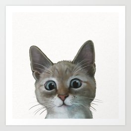 happy cat Art Print