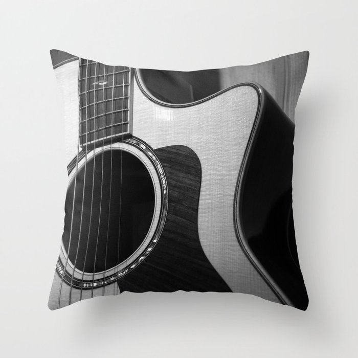 acoustic guitar Throw Pillow