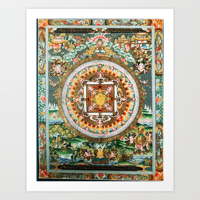 Buddhist Mandala White Tara Art Print