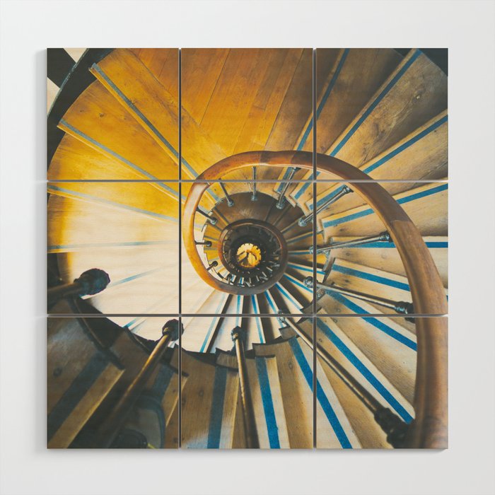 Spiral staircase of Arc de Triomphe in Paris Wood Wall Art