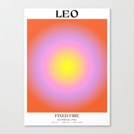 Leo Gradient Print Canvas Print