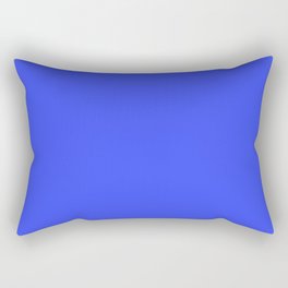 Peacock Feathers Solid Light Bright Blue 1 Rectangular Pillow