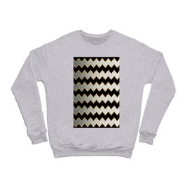 Silver Black Gold Modern Zig-Zag Line Collection Crewneck Sweatshirt