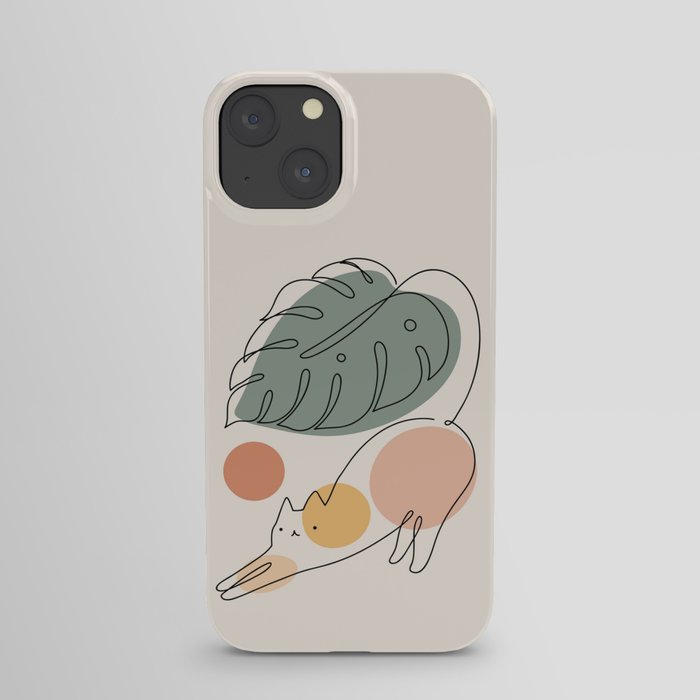 Cat and Plant 34 iPhone Case
