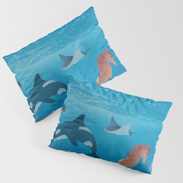 Beautiful Deep Sea Fish Pillow Sham
