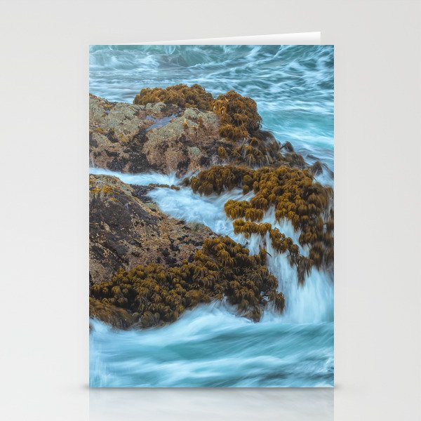 Sea Palms and Waves Stationery Cards