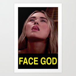 Mykenna Face God 2  Art Print | Collage, Paper, Digital 