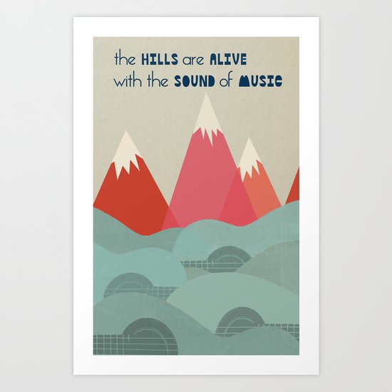 Music Hills Art Print