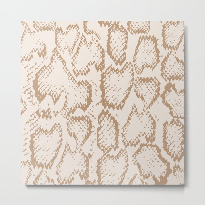 Beige Snake Skin  Metal Print