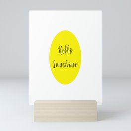 Hello Sunshine art prints for your Kids bedroom, nursery. Decorate your living room with this print  Mini Art Print