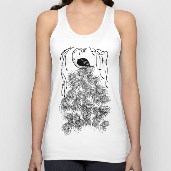 Jungle Peacock Unisex Tank Top