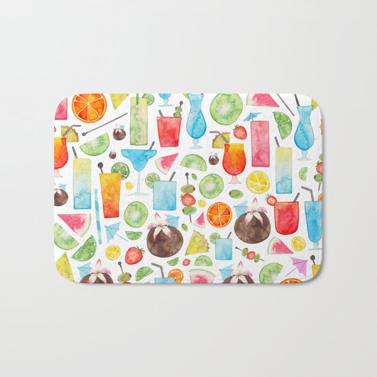 Summer Fruit Cocktail Bath Mat